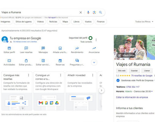configurare google compania mea