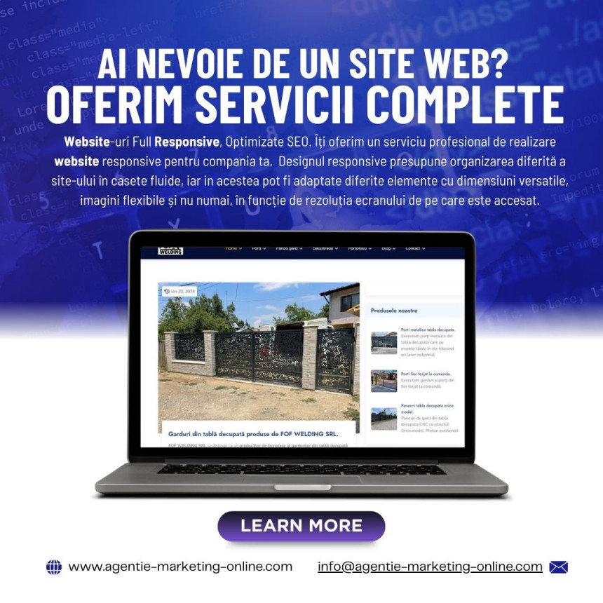 servicii realizare site de prezentare